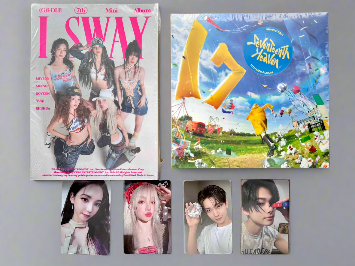 K-pop albums and photocards